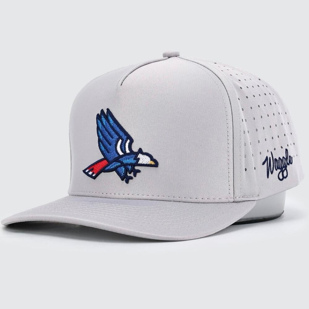 NWT: Waggle Golf The Patriot Hat - Light Gray